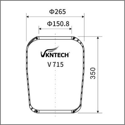 Bus Cabin Air Suspension Springs FIRESTONE W01-095-0087 Goodyear 8015 MAN 81.43600.0009 A363.328.00.01 VKNTECH V715