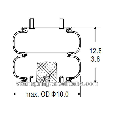 Double Convoluted Air Spring/Air Suspension 2B9-254/FD200-25 463 W01-358-6946