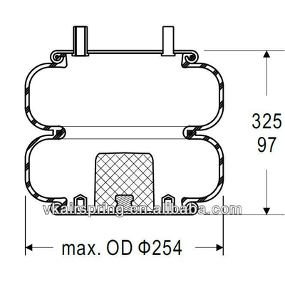 S2630 Industrial Rubber Air Spring 2B9-201 Air Suspension Spring Parts
