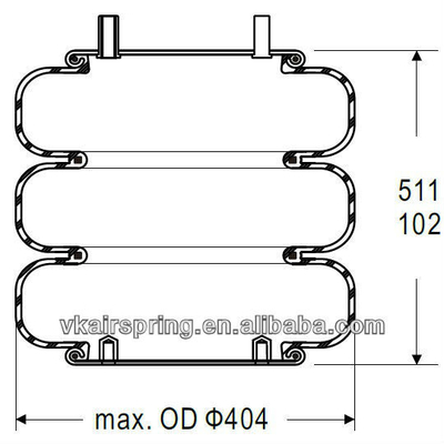 004828 Industrial Rubber Air Spring/ FT530-35 726 Air Suspension Spring Parts For OEM