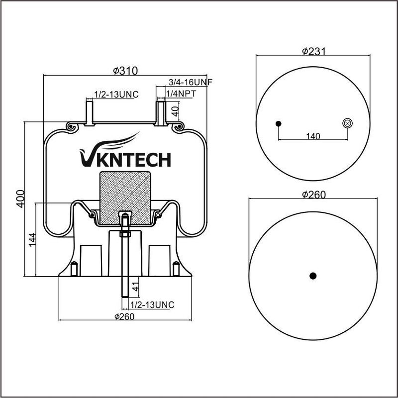 AIR SPRING Watson & Chalin AS-0061  Firestone W01-358-9243  Goodyear 1R12-480  REPLACE BY VKNTECH 1K9243