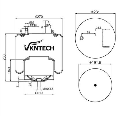 商用トラック 空気噴泉 交換 NISSAN TRL-220SCM VKNTECH 1K6838 日本貨車向け NISSAN TRL-220SCM VKNTECH 1K6838