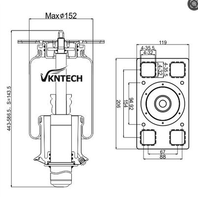 キャビンエアスプリング INTERNATIONAL 3806428C91 は 1S3050 INTERNATIONAL 3806428C91 に置き換えられました