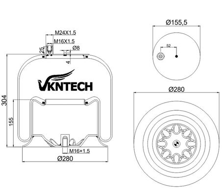トラックエアスプリング MERCEDES BENZ A974320.02.17A974320.04.17A946320.02.17 コンティテック 4757NP02 VKNTECH 1K4757-2 により置き換えられた