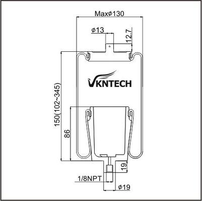 (FRT.NBD-13262 FIP-102215 WHITE KW,MACK) ファイアストーン W02-358-7056 VKNTECH 1S7056 によって置き換えられた