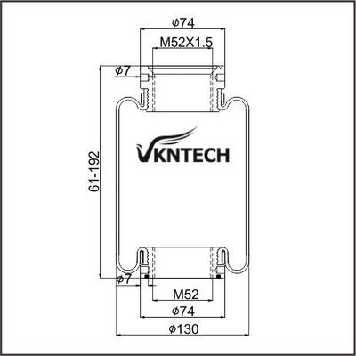 キャビンエアスプリング MACK 227QS34B E-FS7007 PAI FAS-4905 FS7007 FIRESTONE W02-358-7007 VKNTECH 1S7007 によって置き換えられた