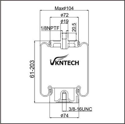 キャビンエアスプリング NAVISTAR LINK LTD 1102-0026 ((NAV.) ファイヤーストーン W02-358-7079 VKNTECH 1S7079によって置き換えられた