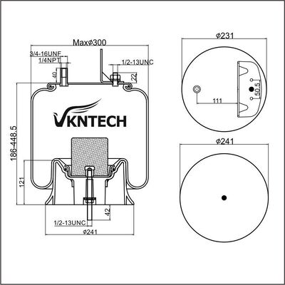 エアスプリング ファイアストーン W01-358-9472 1T15V-8 VKNTECH 1K9472 に交換