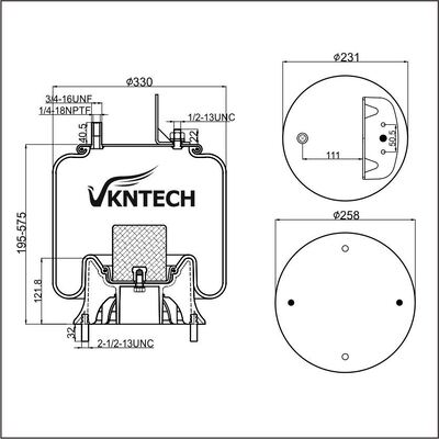 エアスプリング NEWAY 90557206 Firestone W01-358-9491 1T15V-8 Goodyear 1R12-373 566243080 VKNTECH 1K9491に交換