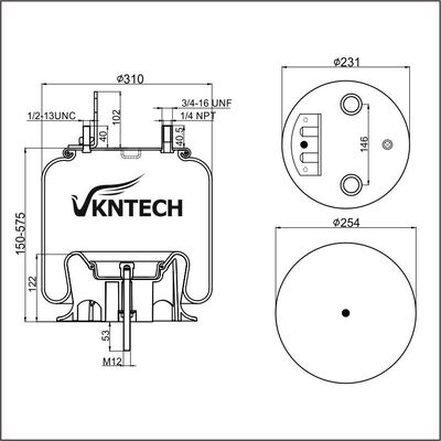 エアスプリング ファイアストーン W01-358-9786 VKNTECH 1K9876 に交換