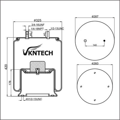 TRAILER AIR SPRING NEWAY 90557200 WATSON & CHALIN AS-0047 Firestone W01-358-5503 1T19L-12 Goodyear 1R14-174 566283020 VKNTECH 1K5503に置き換えられました